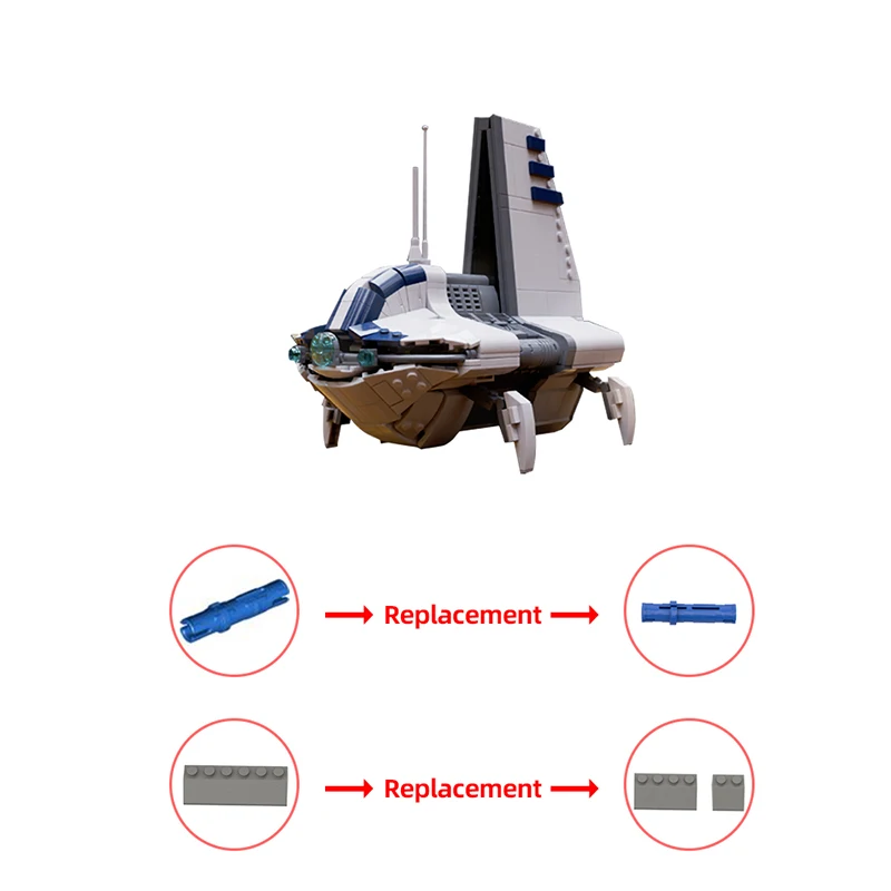 Goldmoc Star Plan Spaceship Building Blocks Wars MOC-133208 CIS Sheathipede Shuttle Model Puzzle Bricks Toy