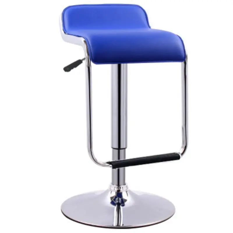 High Quality Low Price Modern Design Kitchen Bar Stool PU Leather Swivel Bar Chairs Without Back For Restaurant and Bars