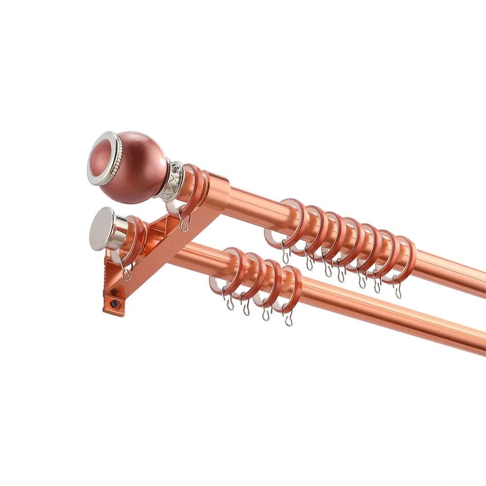 Bangladesh decorative aluminum alloy length 5m curtain rod with ceiling brackets