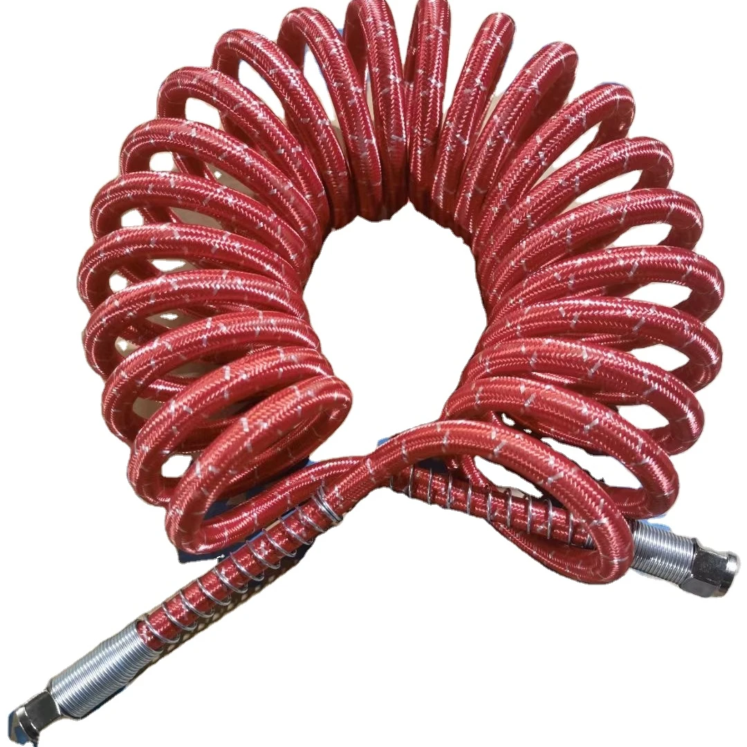 PU Air coil hose spring tube with fittings