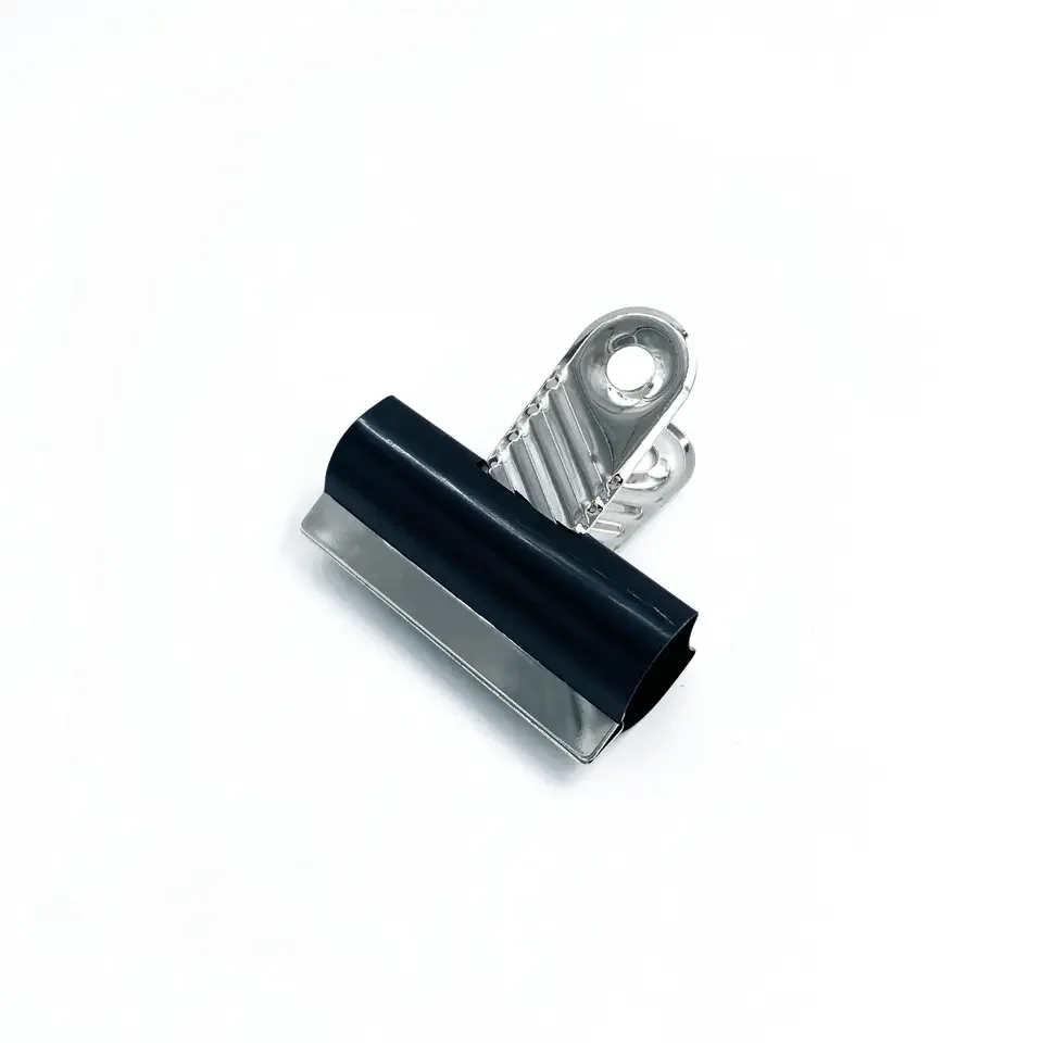Chinese Factory Low MOQ 70mm 60mm 50mm 40mm 30mm 20mm Black Silver Magnetic Metal Bulldog Clip