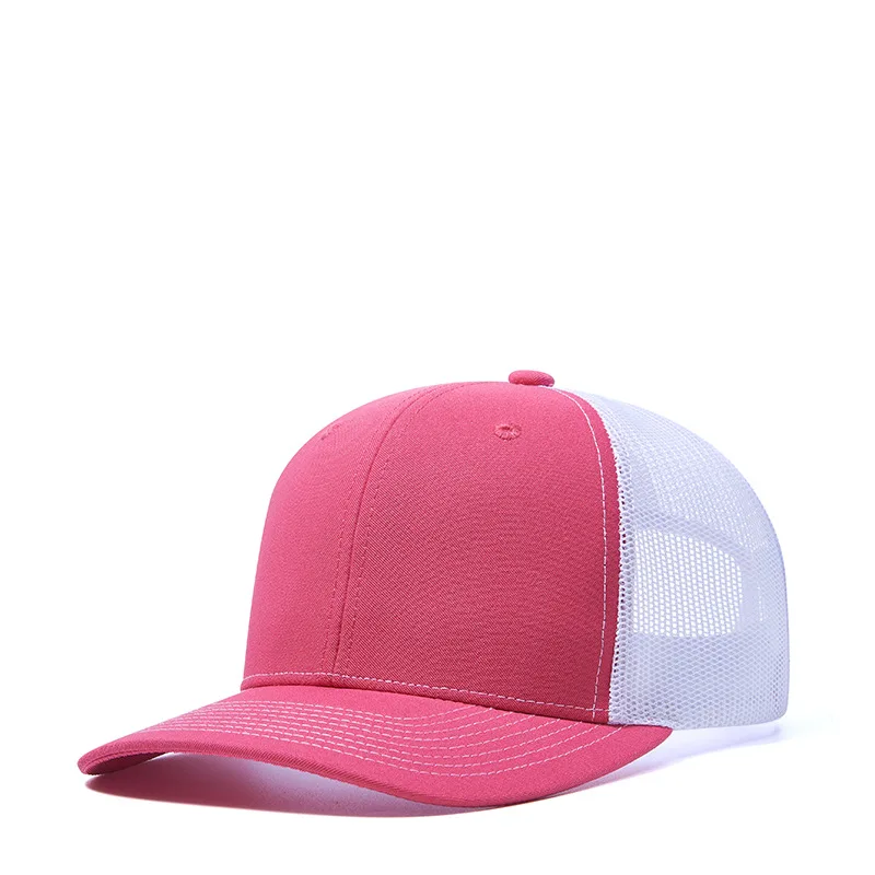High Quality Slightly Curved Brim Mesh Baseball Cap Richardson 112 Style Snapback Cap Fashion Fitted Two Tone Trucker Cap