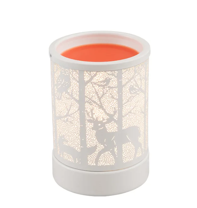 White Deer pattern electric wax tart burner , touch sensitive lamp fragrance oil burner wax melter warmer