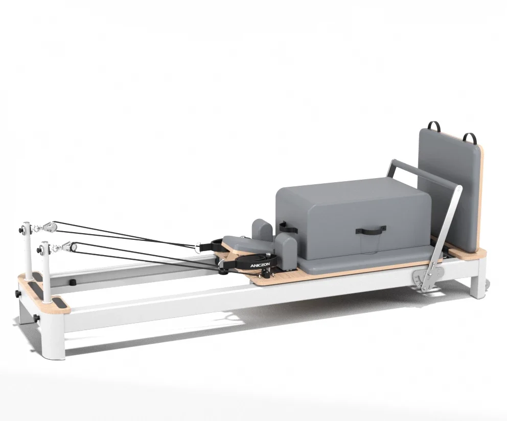 folding metal wood pilates reformer equipment set sliding bed reformer