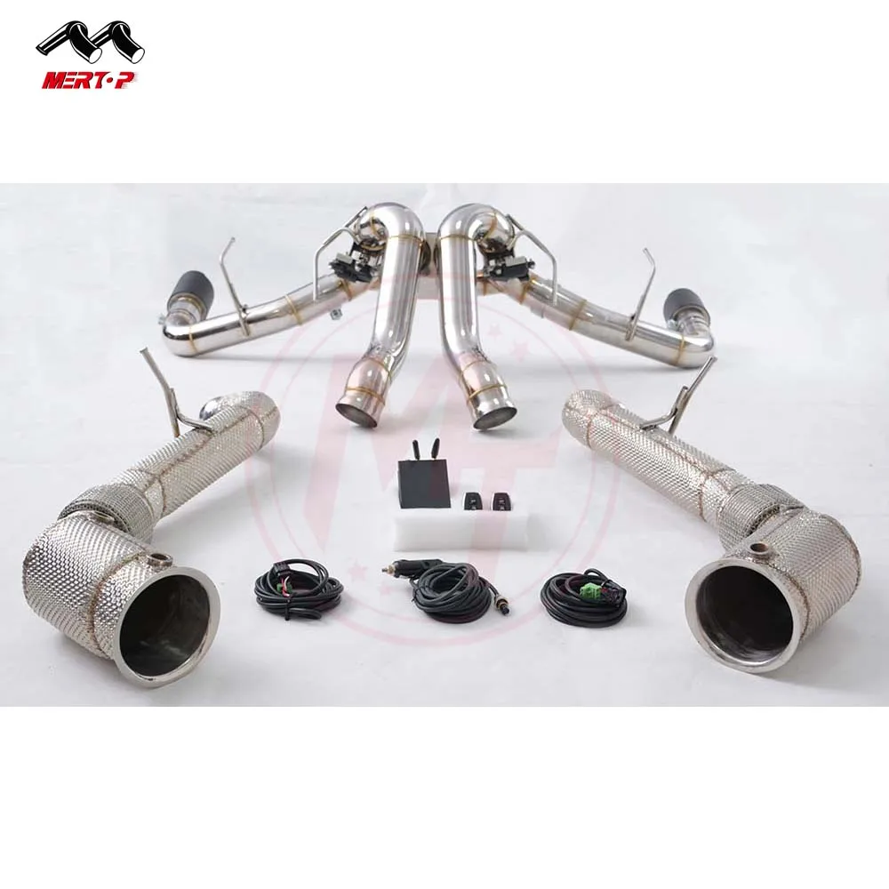 Выхлопная труба Mertop valvetronic catback + теплозащитная для MCLAREN 570S