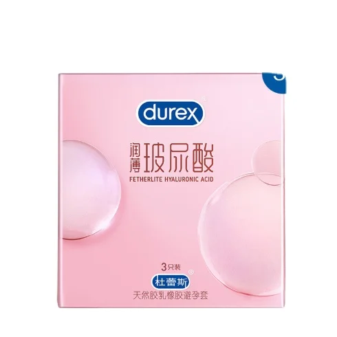 Ультратонкий смазанный презерватив Durex увлажняющий тонкий гиалуроновая кислота 3 шт. презервативы