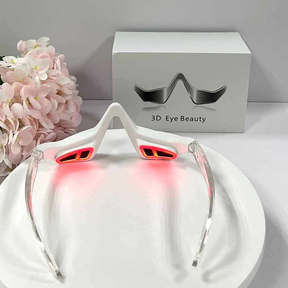 3d Eye Vibration Led Red Light Therapy Device Anti-aging Micro-current Ems Eye Massager For Eye Wrinkle Dark Circle Removal