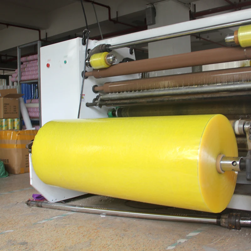 Yellowish Beige Clear  Color Bopp Packing Tape Jumbo roll Acrylic Glue Transparent BOPP Tape Jumbo Roll