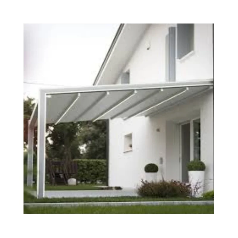 Easily Assembled Remote Control Electric Pergola Canopy Aluminum Frame PVC Retractable Roof Awning Outdoor Garden Canopy