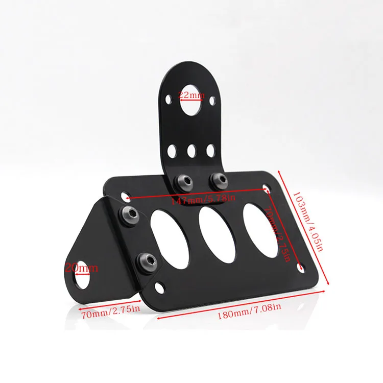 Motorcycle light Bracket motorcycle License Holder Plate Rear Taillight Bracket holder For Harley Axle Side Mount Scooter Moped