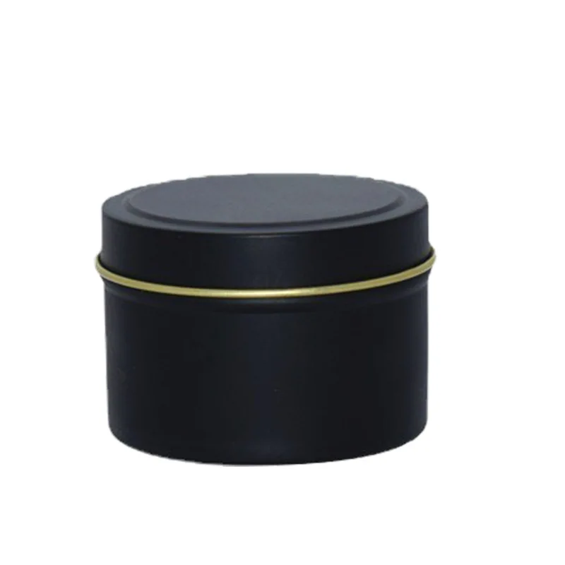 High Quality Luxury 4oz 8oz Tin Box Jar for Candles Gold Black 16oz 20oz Candle Tin Jar