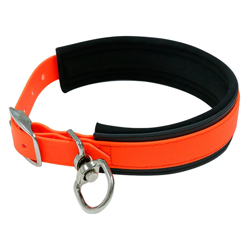 Neoprene Padded PVC Dog Collar with Durable Nylon Custom Personalized Design XL Solid Nylon Strap 3 Meters Dog Training Rivet