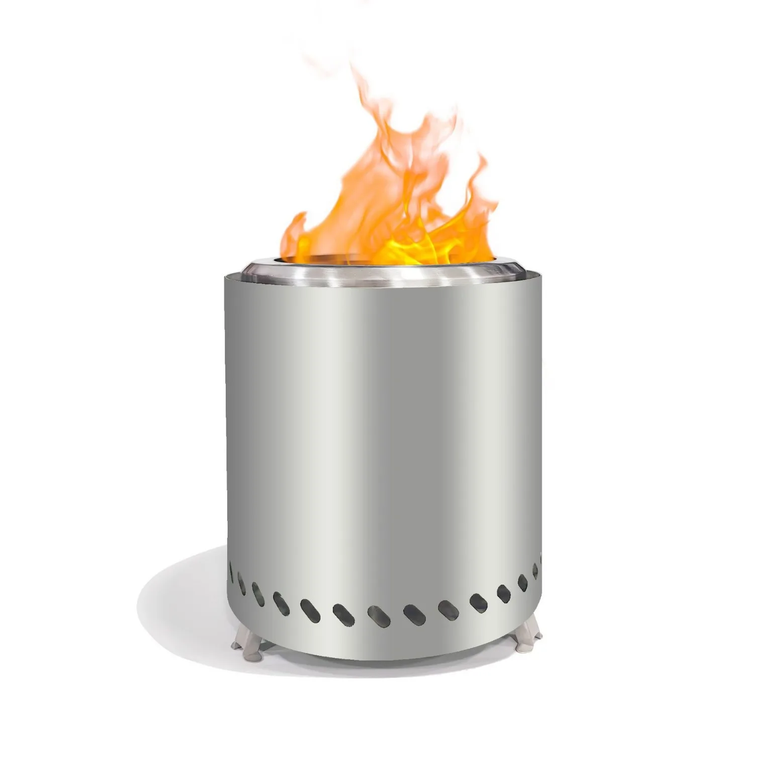 Smokeless Stainless Steel Wood Burning Stove Indoor Patio Portable Camping Stove