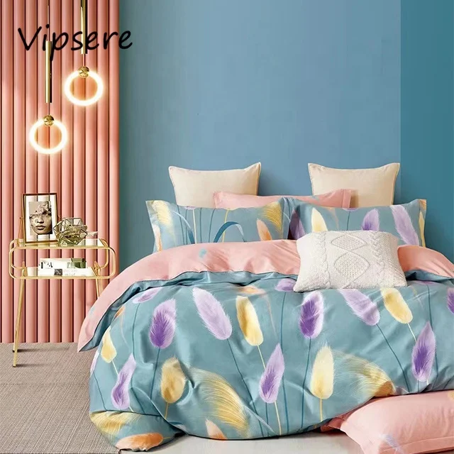 Wholesale Southeast Asian style comfortable 100% cotton reactive dyeing bedsheet fabric for hotel