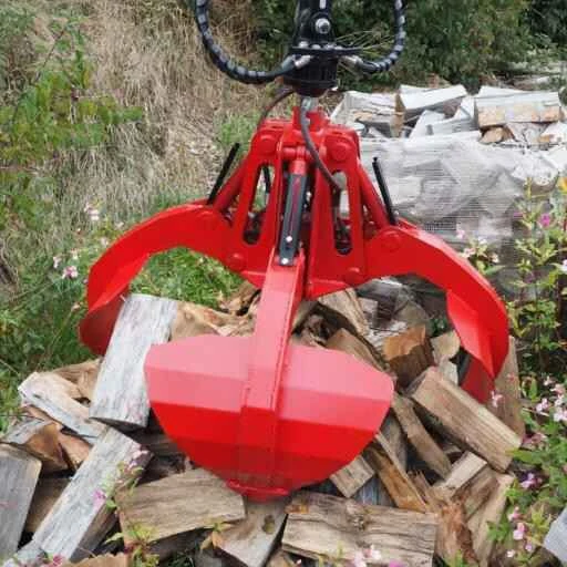 log grapple for tractor/rotating timber grapple for excavator/Orange Peel Grapple Four Claw Waste