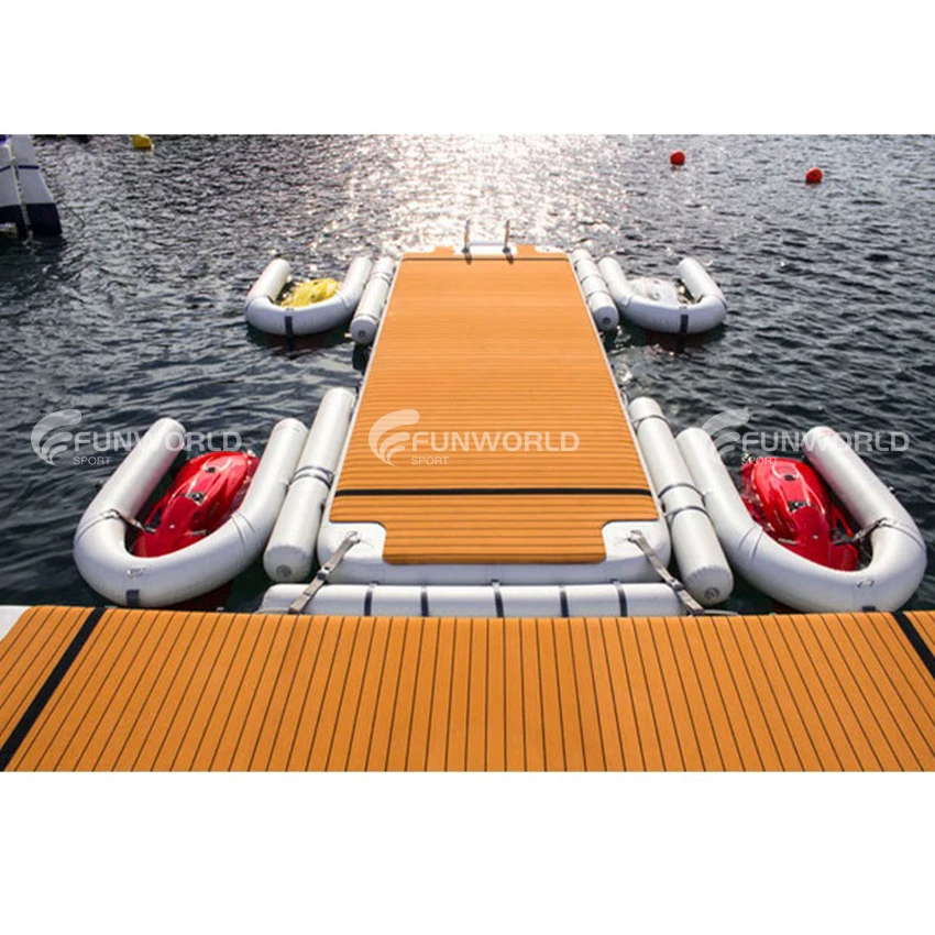 Modular Floating Pontoon Inflatable Dock Platform DWF Fishing Float Floating Mat For The Sea