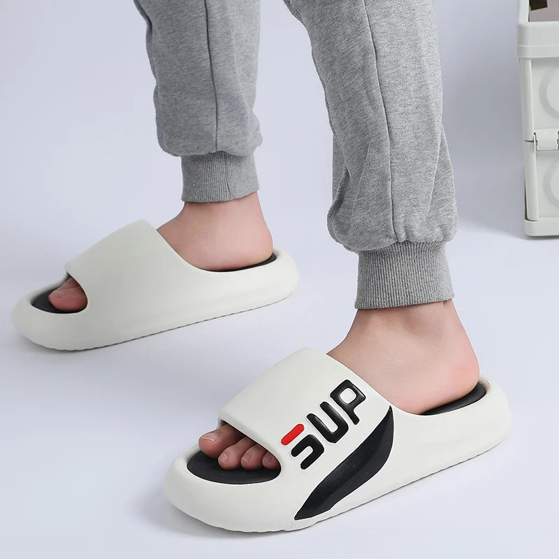 2024 outdoor Men Design Custom Summer cushion trend resistance slip-on thick bottom Platform Style sport slippers sandals eva