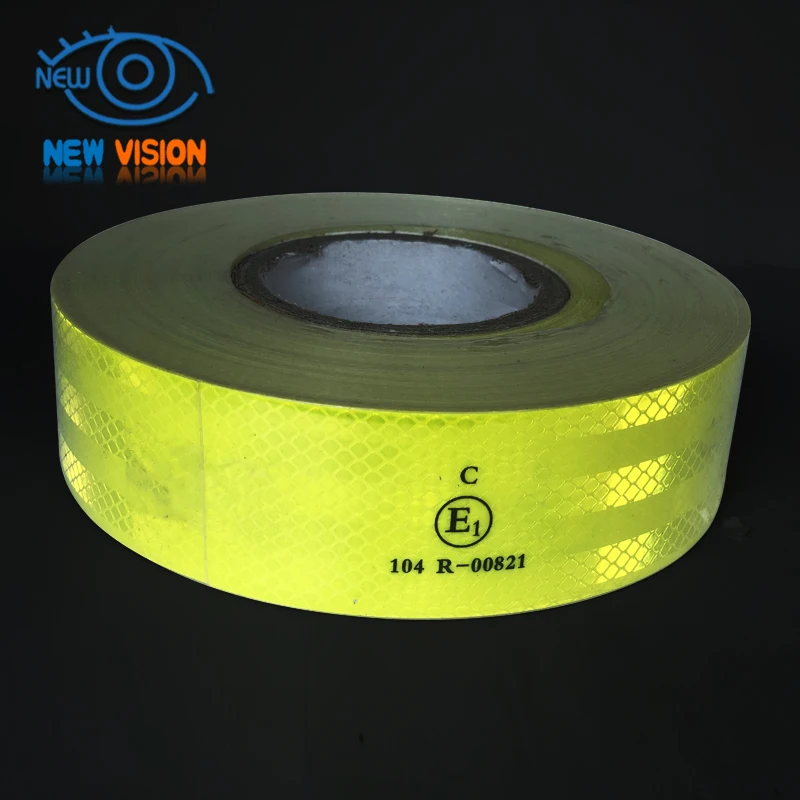 China Fluorescent Green PE Material Adhesive Tape Warning bike lime Green Reflective Tape