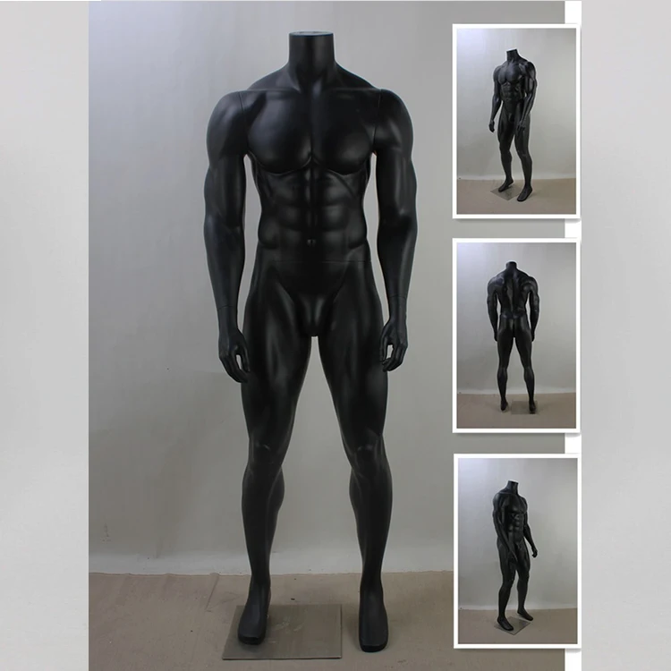 Fashion Muscular Men Suit Headless XL big size muscle standing male mannequin