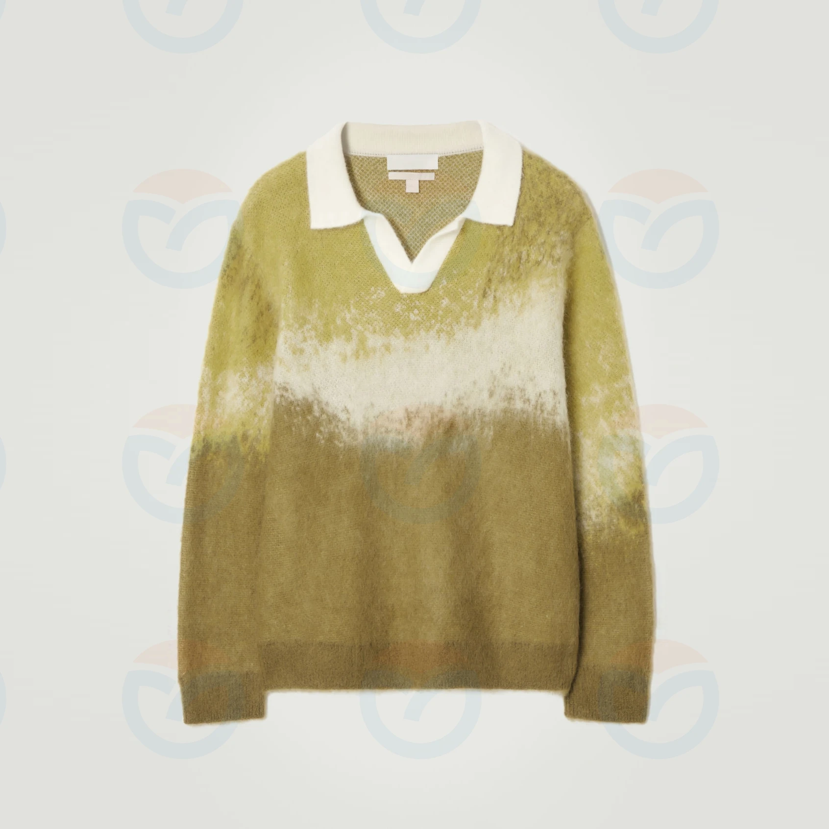 Custom OEM/ODM knit jacquard custom mohair knitwear sweater wool pullover oversized plus size sweater for men