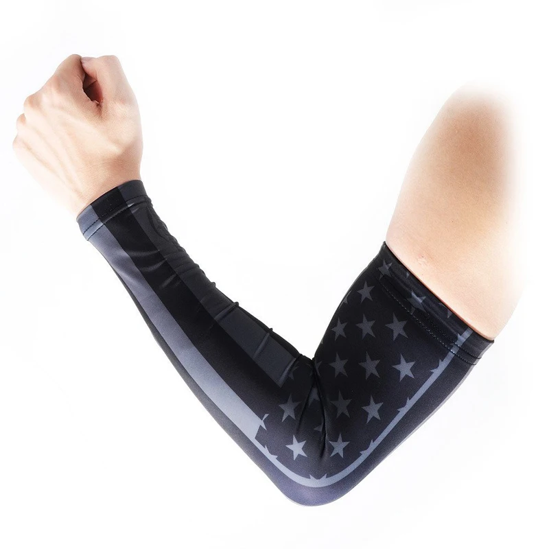 OEM custom sublimation arm sleeve golf fishing compression bike elastic arms sleeve spandex heat arm sleeves