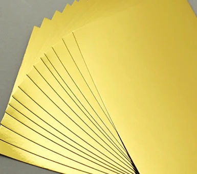 laminated golden aluminum foil paper metalized paper board