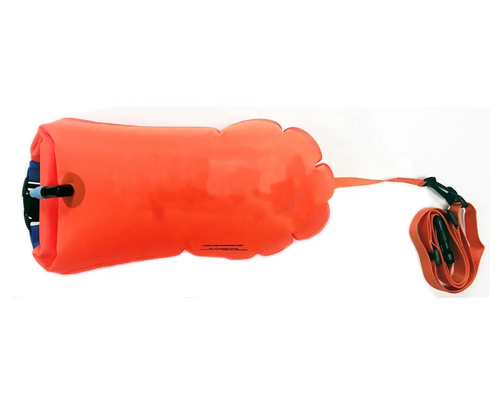 Custom Friendly TPU Material Inflatable Triathlon Open Water Swim Buoys Markers Swim Buoy Dry Bag
