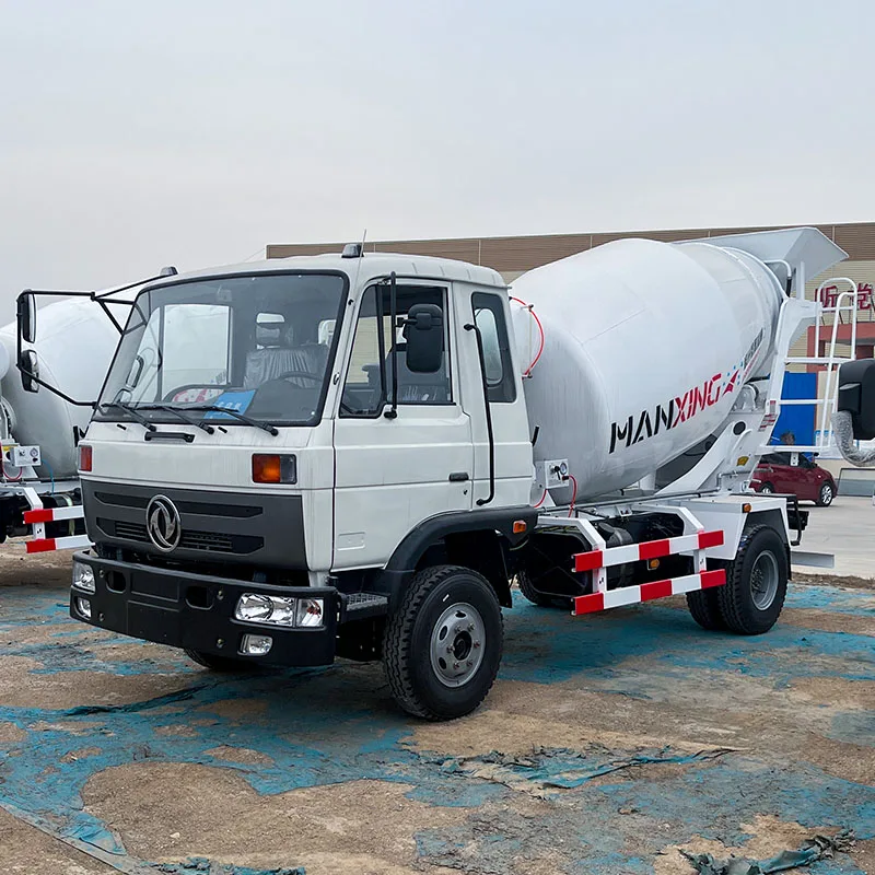 Mini 5-Cube Concrete Mixer Truck Wet and Dry Materials Cement Mixer for Construction Sites Commercial Transport Vehicle