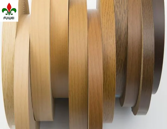 0.45-3mm thickness PVC edge banding for furniture  edge banding for wooden doors FUWEI