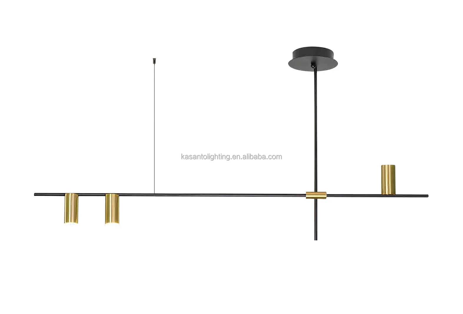 Modern Long Pole Aluminum Pendant Lights Gold Spotlight Design Kitchen Island Dining Table Living Room Office-AC Power Source