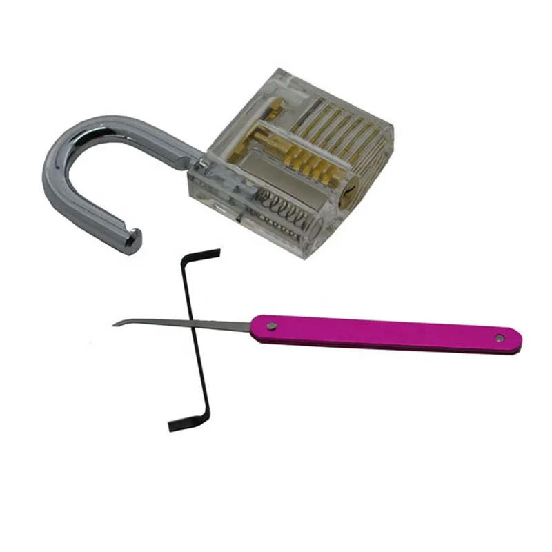 High Quality Stainless Steel 22pcs Auto Lock Pick Kit Set locksmith tools with Transparent Practice Padlock
