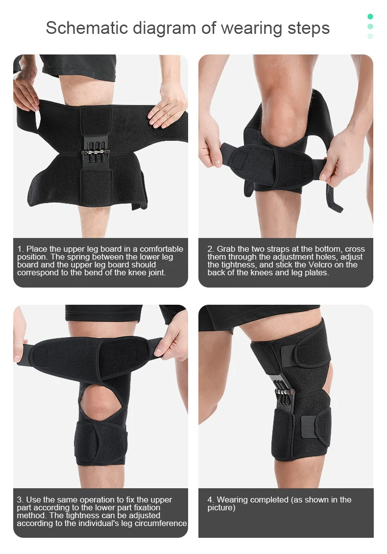 2024 New Style Power Lift Join Support Knee Pad Spring Force Knee Protection Booster for Climbing Sports Training Squat.jpg