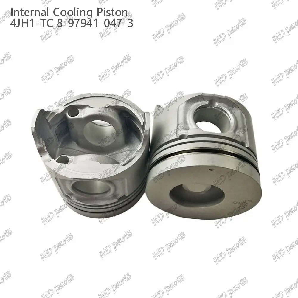 Piston 4JH1-TC Internal Cooling Combustion Chamber 45mm 8-97941-047-3 For Isuzu Diesel Engine Parts