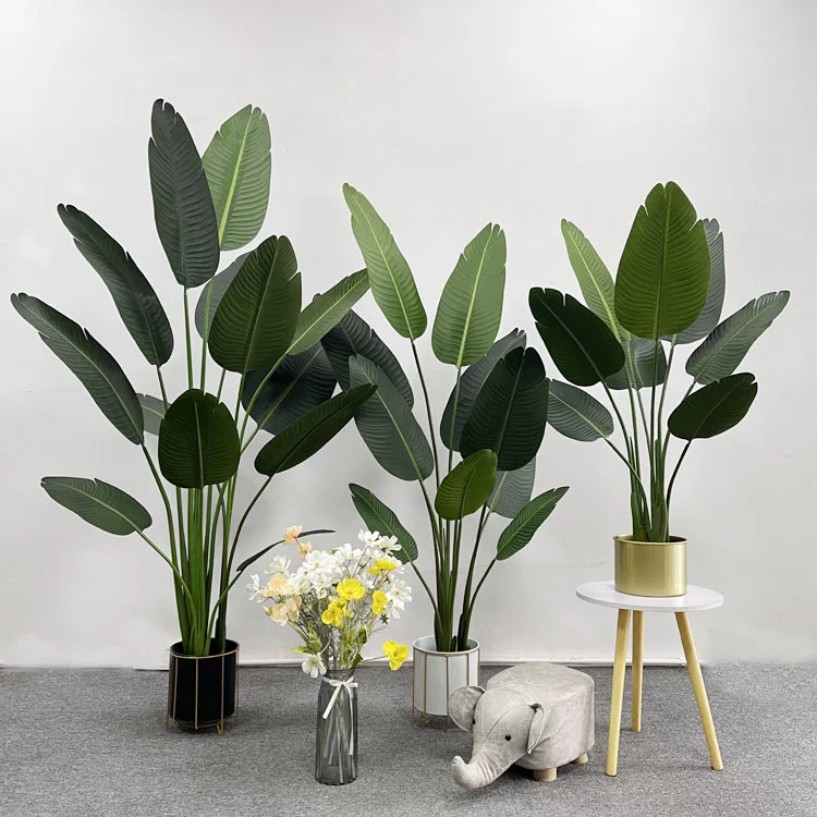 Artificial Plants Tree Home Decor Bonsai Tree Plastic potted plants Fake Plants Garden Landscaping Modern Indoor Palm