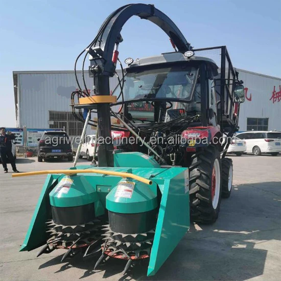 Self-Propelled Napier Chopper Combine Harvester for Farm Use Mounted on Tractor Wheat Rice Corn Potato Tea Hay Silage Harvesting