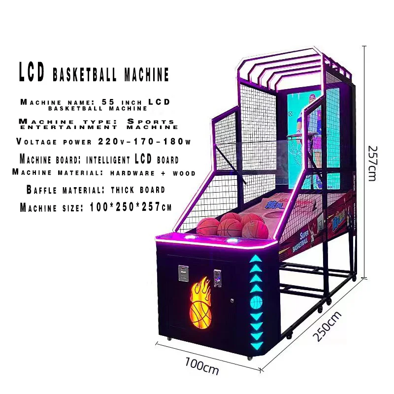 Hot Sale Street Hoops Automatic Electronic Buy Coin Operated Shooting Basketball Arcade Game Machine With Moving Basket