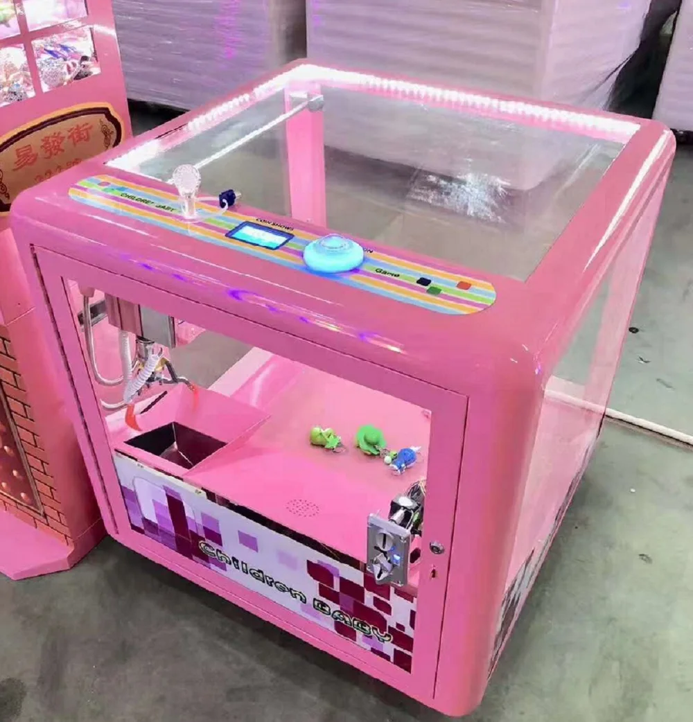 Coin Operated  Magic Cube Mini Glass Claw Crane Game Machine|Amusement Prize Gift Arcade Game Machine For Game Center