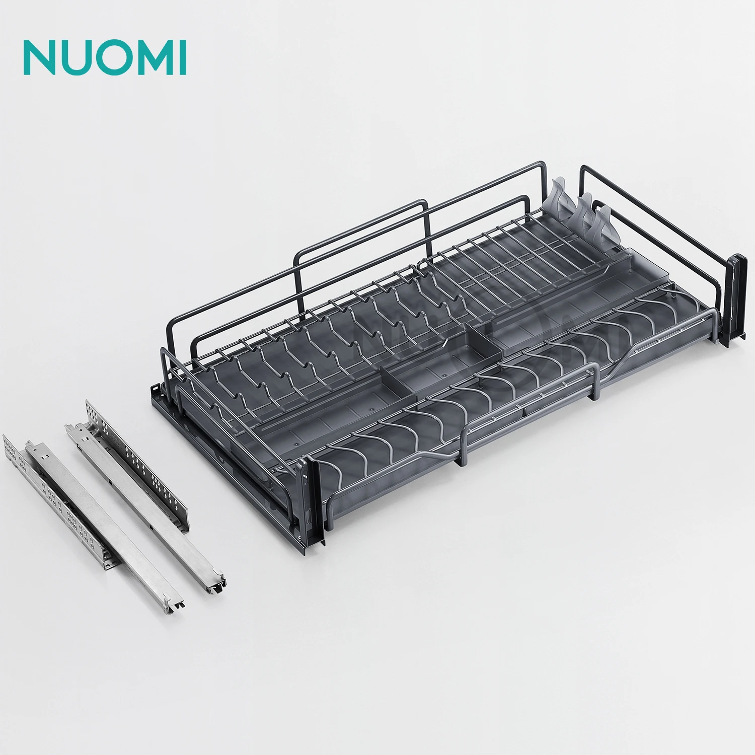 NUOMI Modern Kitchen Drawer Sliding Basket Cabinet Organizer Storage Metal Multifunctional Kitchen Pull Out Basket Drawer