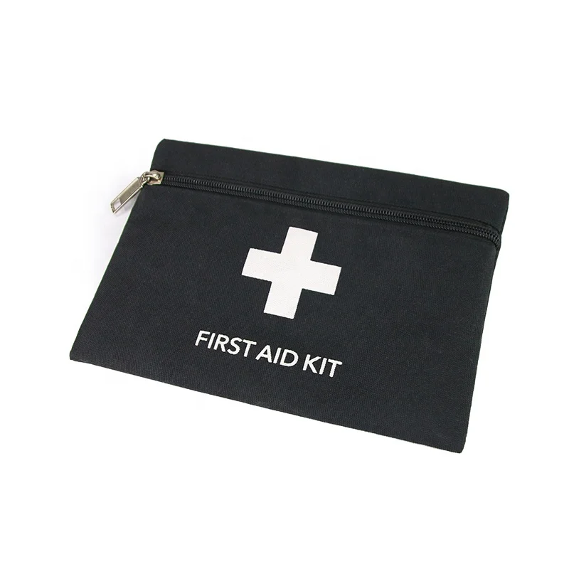 Small Empty Travel Rescue Black First Aid Pouch Home Outdoor Medical Bag For Nurse