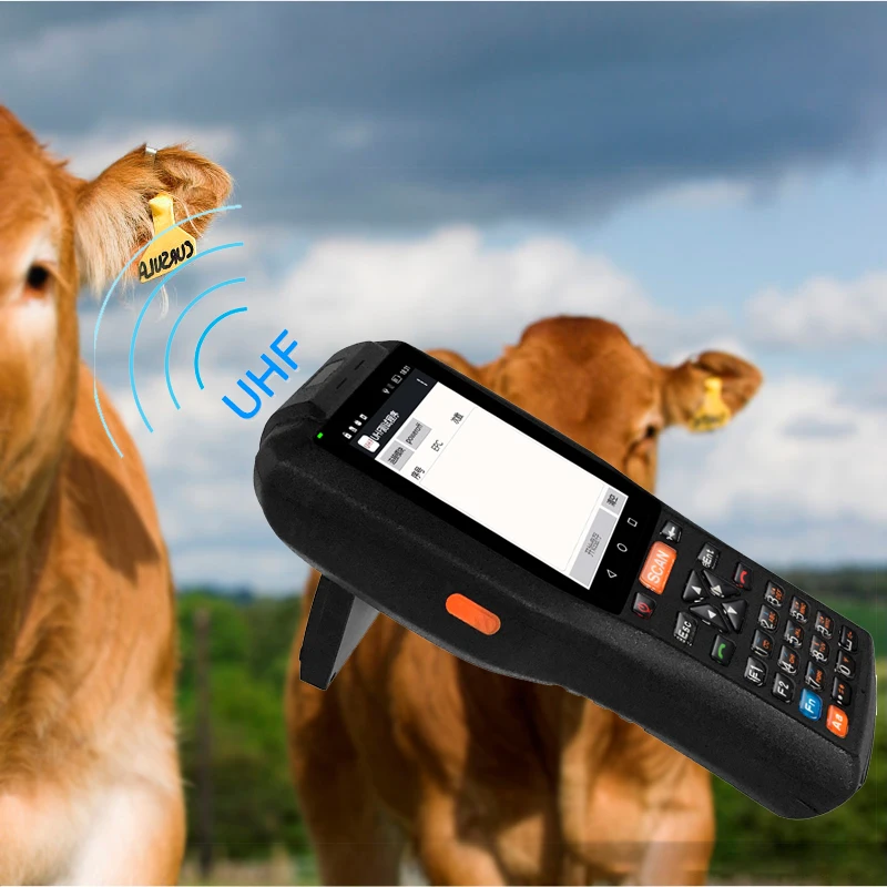  Android 4G полная сеть LF/HF/UHF RFID считыватель PDA со сканером штрих-кода