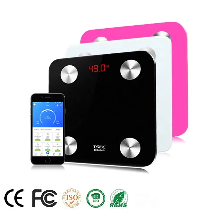 
Smart Tempered Personal Health Body Fat Digital Weighing Scales Bluetooth Electronic Scale 
