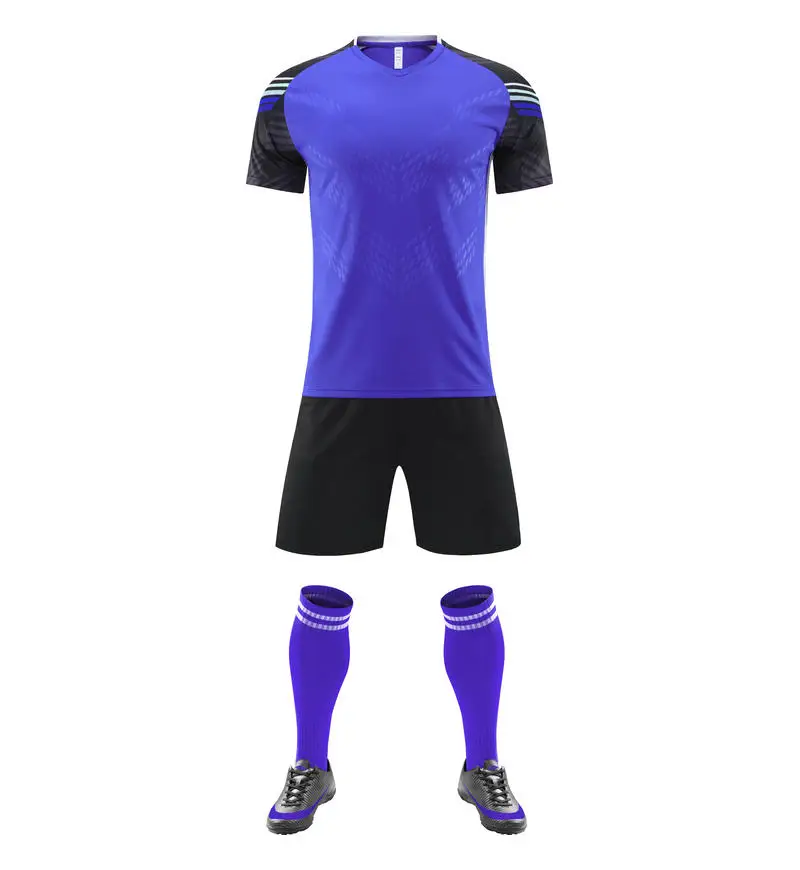 Wholesale Soccer T-shirts Youth Football Uniforms Sport Set Tracksuit Kid Soccer Jersey Kits Full Set Soccer Uniforms