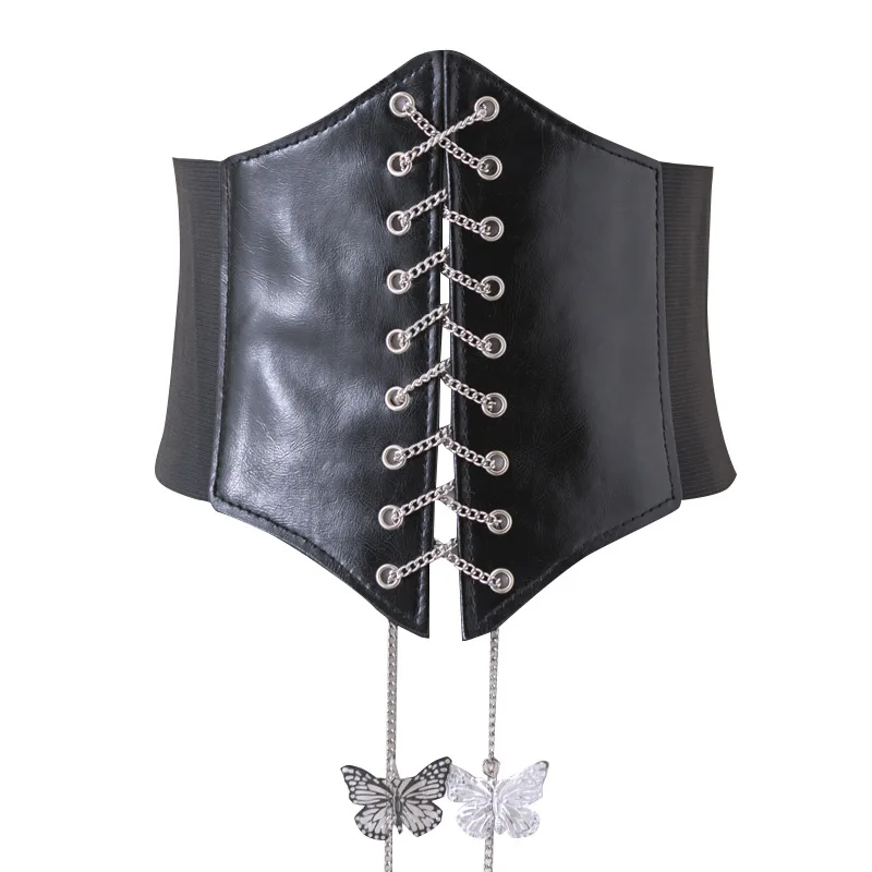 European and American Style Chain Straps, Bowknot Wide Elastic Belts, Good Quality Wholesale Elastic Belts