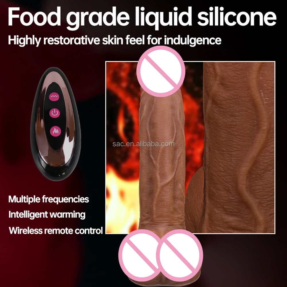 SacKnove Wholesale Long Distance Phone Wireless Remote Control Sex Toy Telescopic Realistic Automatic Thrusting Dildo With App