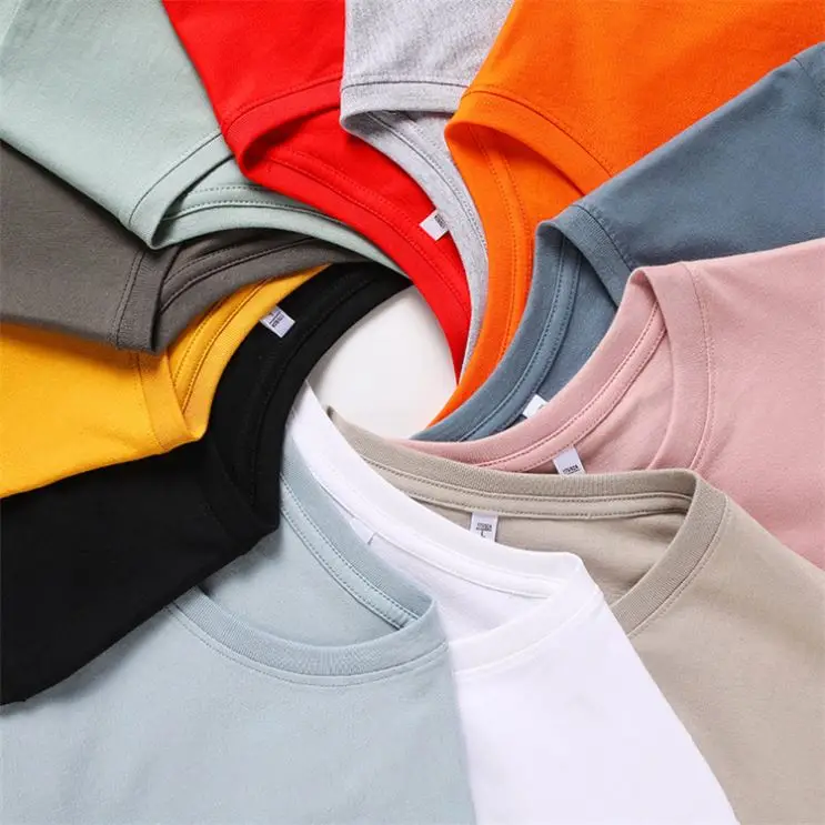 Short Sleeves Size Xxxxxxl T Shirts Vintage T Shirt Customize Shirts Wholesale Hot Summer Custom Logo 150gsm Solid Color Casual