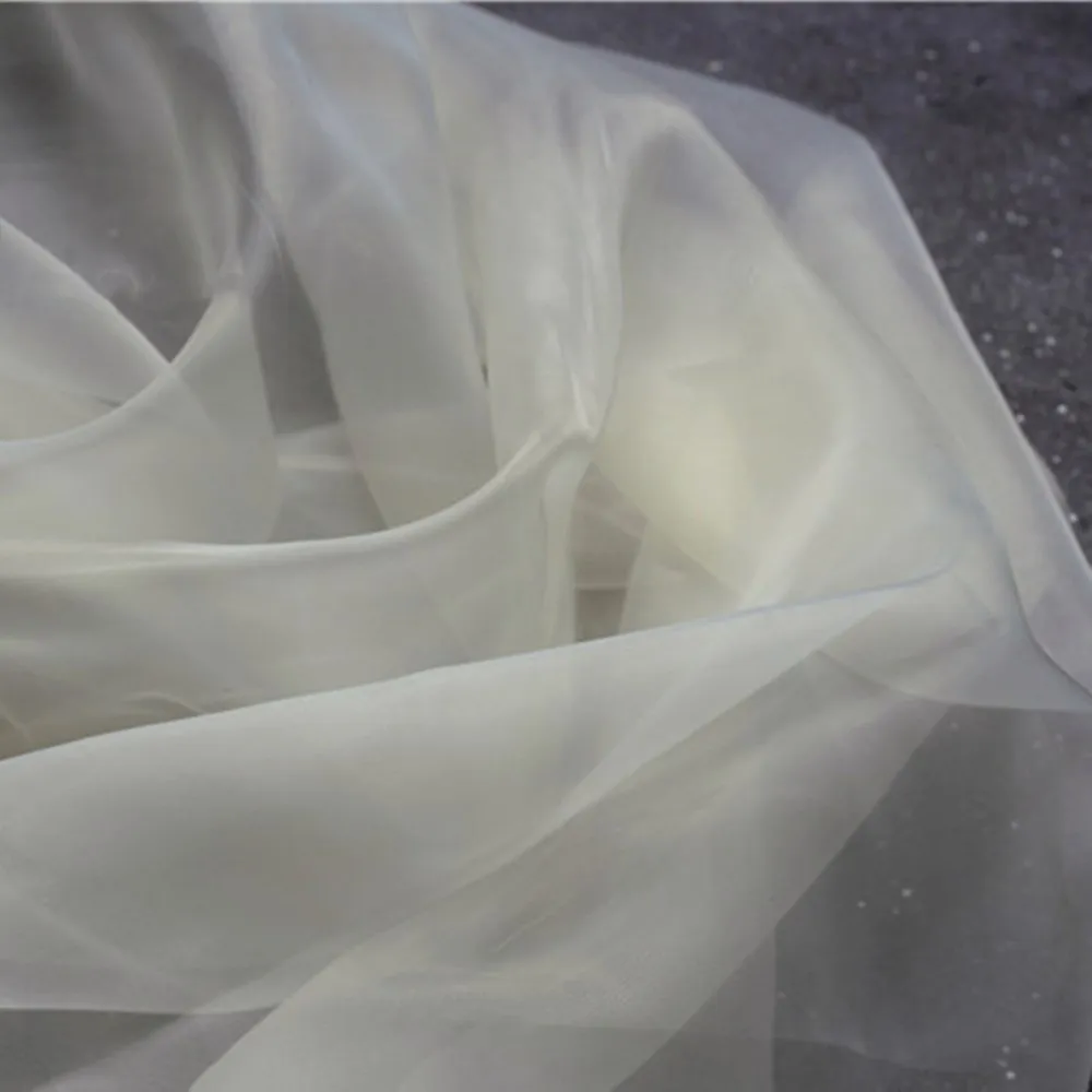 Best price fancy design cream-colored girl dress organza tulle fabric