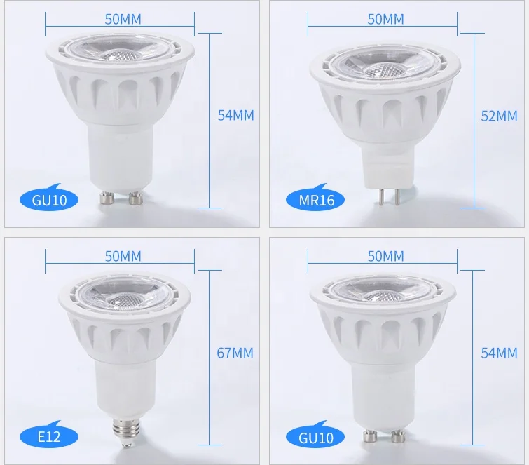 Gu10 MR16 GU5.3 лампы 110 220V 2700K 6500K 450LM RA80 7W СИД светлое пятно