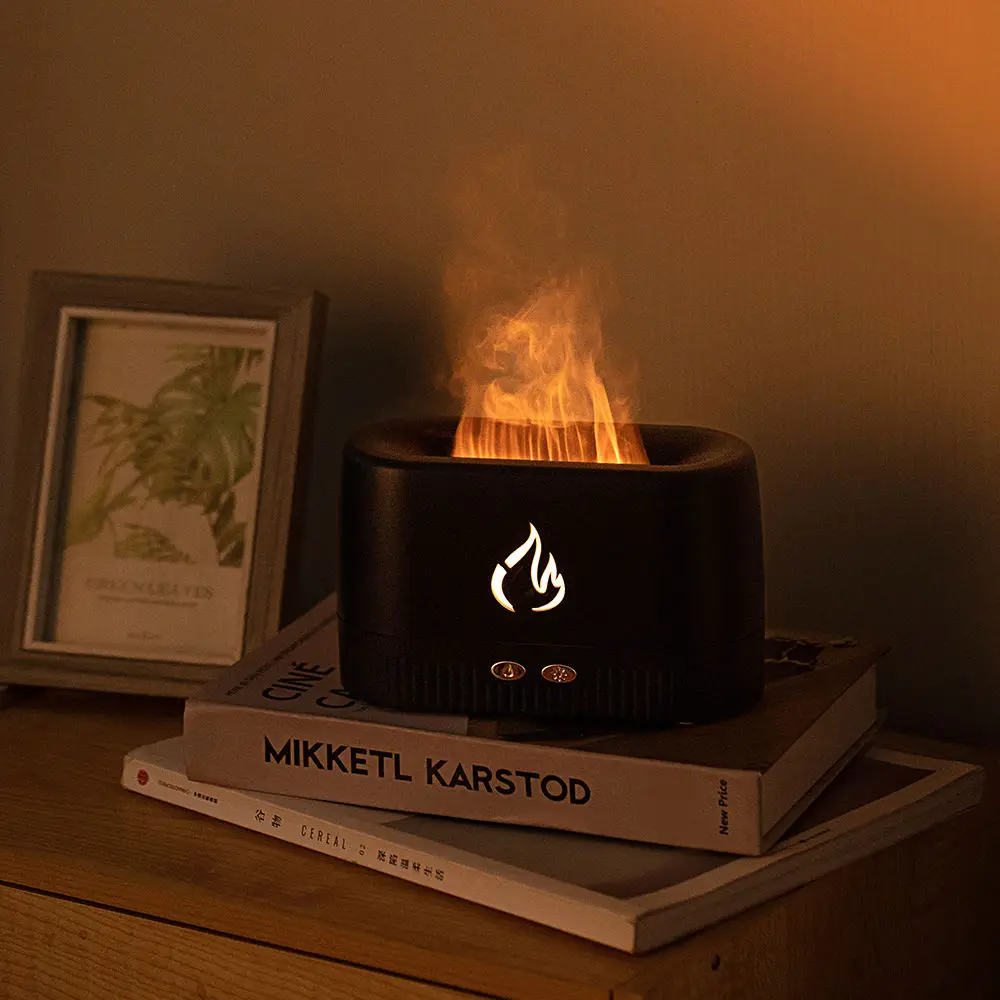 Difusores Aromaterapia Defuser Ultrasonic 3D Fire Fragrant Air Humidifiers Yoga Essential Oil Flame aroma Diffuser