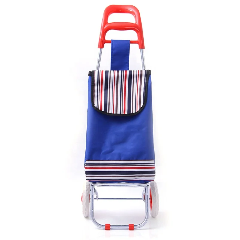 Hot Sell Multifunctional Folding Shopping Cart Fashion Vegetable Shopping Trolley Portable Luggage Cart