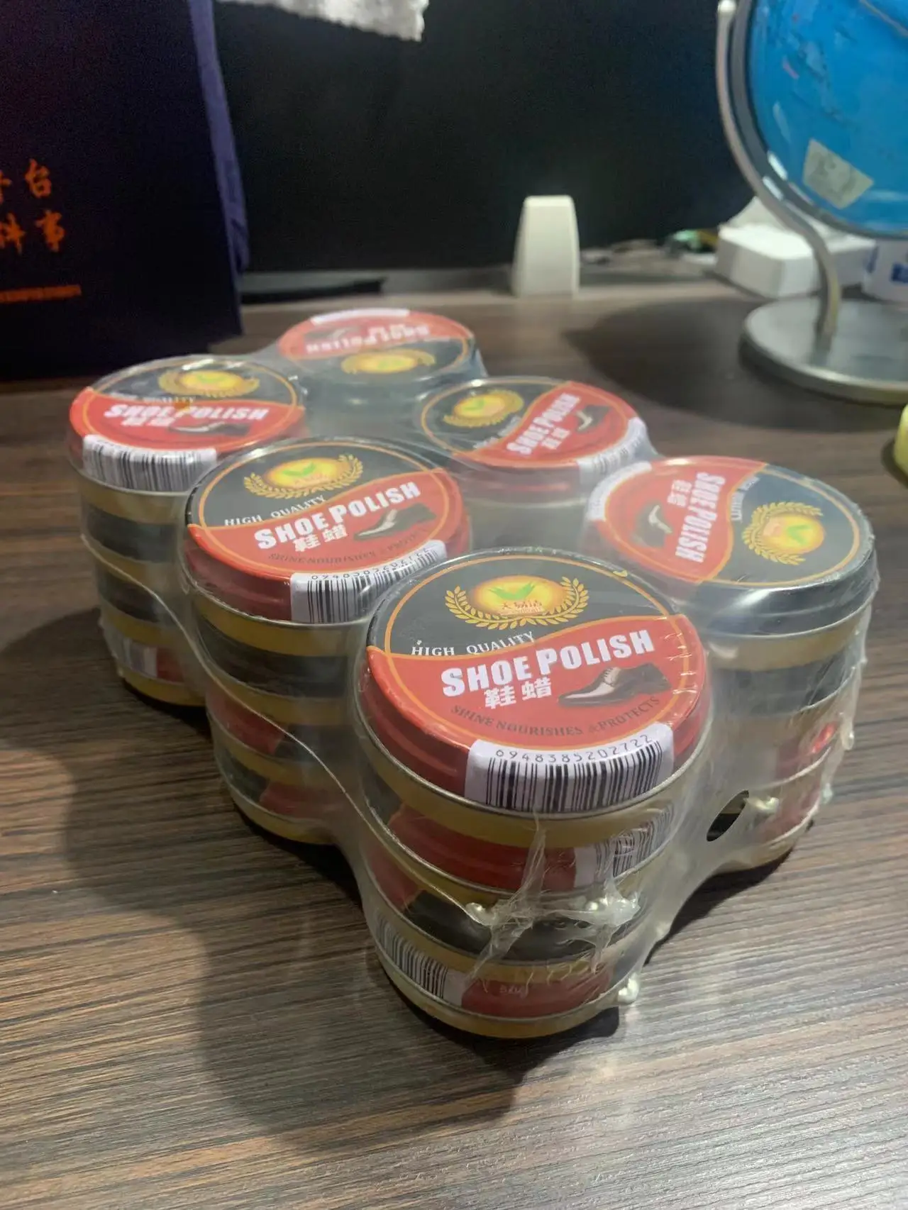 Custom  Nourish Soften Black Metal Tin Portable Leather Shine Shoe Wax Shoe Cream Cleaner Shoe Polish